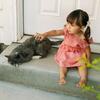 Mini Agnes Sleeveless Pinafore Set, Amber - Dresses - 3