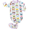 Infant Bamboo Knotted Gown, Butterflies - Rompers - 1 - thumbnail