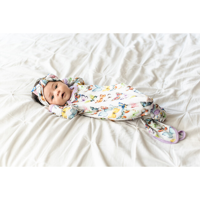 Infant Bamboo Knotted Gown, Butterflies - Rompers - 2