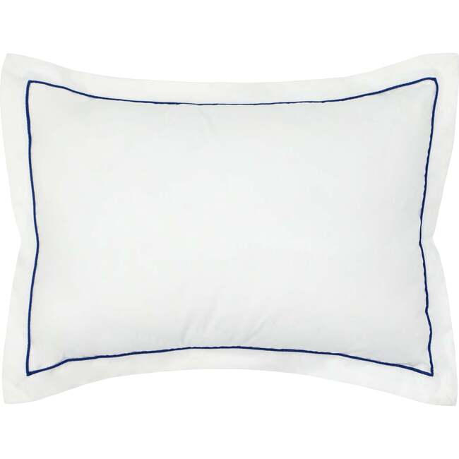 Navy Trim Decorative Pillow