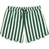 Mens Charleston Green Cabana Stripe Boardie - Swim Trunks - 1 - thumbnail