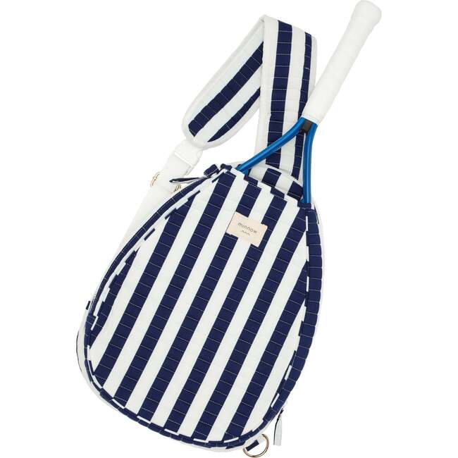 Navy Cabana Stripe Tennis Bag