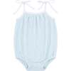 Baby Girls Light Blue Romper With Shoulder Ties - Rompers - 1 - thumbnail