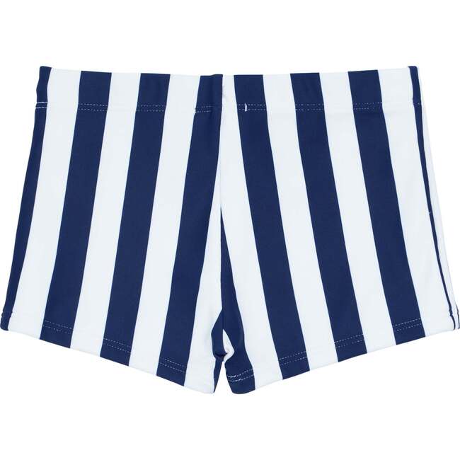 Boys Navy Cabana Stripe Brief - Swim Trunks - 4