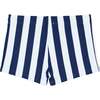 Boys Navy Cabana Stripe Brief - Swim Trunks - 4