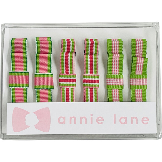 Six Bows Box Set, Pink and Green Pairs