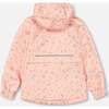 Two Piece Hooded Coat And Pant Mid-Season Set, Pink Little Flowers Print - Raincoats - 4