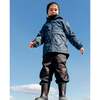 Two Piece Hooded Coat And Pant Mid-Season Set, Blue Printed Bike And Black - Mixed Apparel Set - 2