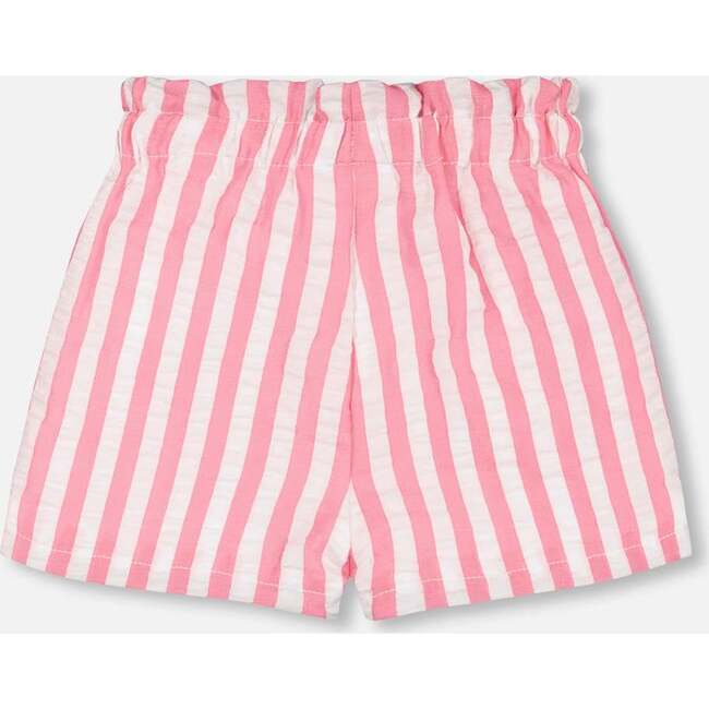 Striped Seersucker Short Bubble Gum Pink