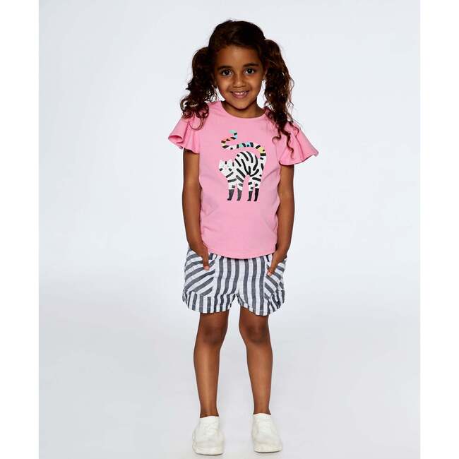 Striped Seersucker Short, Black Stripe - Shorts - 2