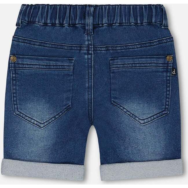 Stretch Denim Short, Navy Denim - Pants - 3
