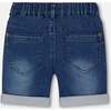 Stretch Denim Short, Navy Denim - Pants - 3