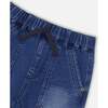 Stretch Denim Short, Navy Denim - Pants - 4