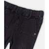 Stretch Denim Jogger Pants, Black Denim - Pants - 4