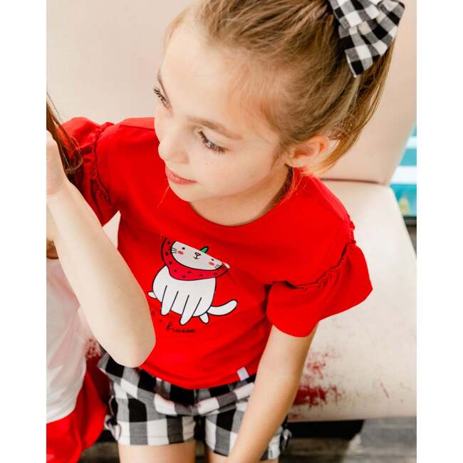 Short With Knots, Vichy Black And White - Shorts - 2