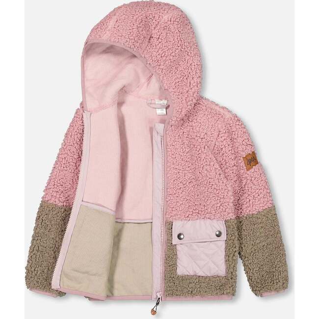 Sherpa Jacket Silver Pink Sherpa Jacket Silver Pink