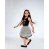 Skirt With Embroidered Mesh, Little Vichy Black And White - Skirts - 3
