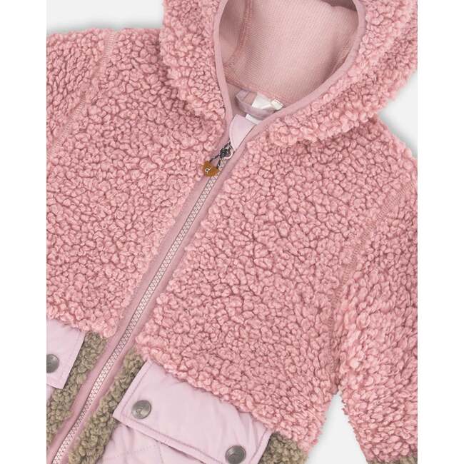 Sherpa Jacket Silver Pink Sherpa Jacket Silver Pink