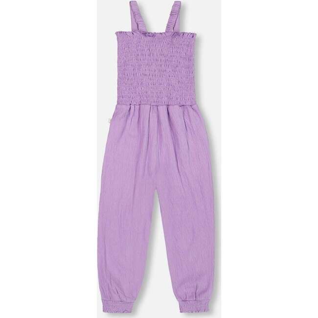 Sleeveless Crinkle Jumpsuit, Lavender - Rompers - 3