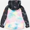 Printed 3 In 1 Mid-Season Set, Black Printed Multicolor Unicorns - Mixed Apparel Set - 4
