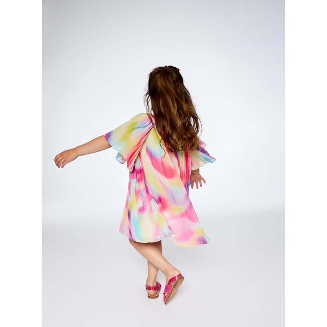 Pleated Chiffon Dress, Rainbow - Dresses - 3