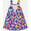 Sleeveless Dress, Printed Colorful Butterflies - Dresses - 4