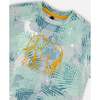 Organic Cotton T-Shirt, Green Jungle Leaves Print - T-Shirts - 4