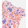 Organic Cotton Romper, Lavender Printed Fields Flowers - Rompers - 3