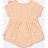 Organic Cotton Printed Romper, Peach Rose With Printed Heart - Rompers - 3