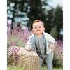 Organic Cotton Jumpsuit, Blue Gray - Rompers - 2