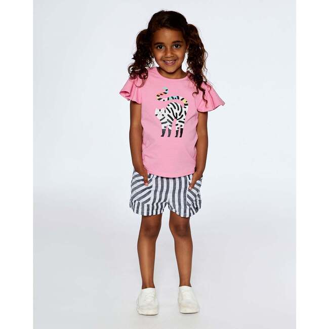 Organic Cotton Jersey Top, Bubble Gum Pink - T-Shirts - 2