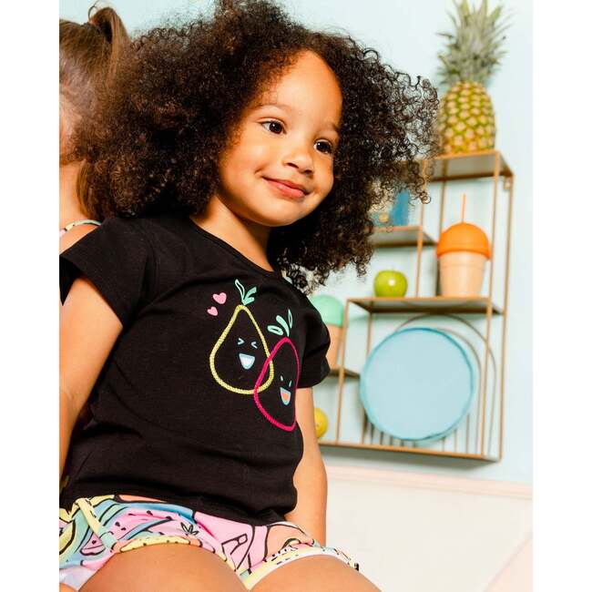 Organic Cotton Jersey Top, Black - T-Shirts - 2