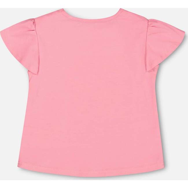 Organic Cotton Jersey Top, Bubble Gum Pink - T-Shirts - 3