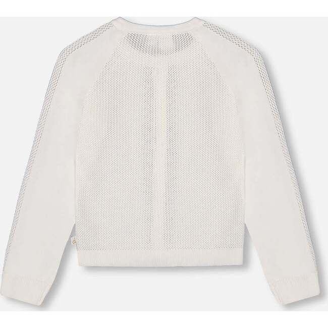 Knit Cardigan, Off White - Cardigans - 3