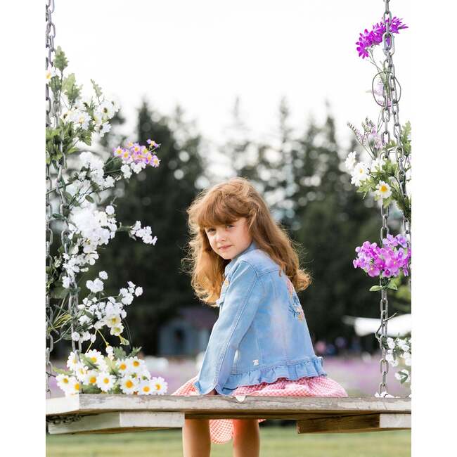 Jean Jacket With Embroidery, Light Blue Denim - Denim Jackets - 2