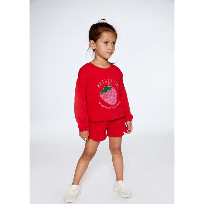 French Terry Short, True Red - Shorts - 3
