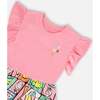 Organic Cotton Jersey Bi-Dress, Printed Fruits Square - Dresses - 4
