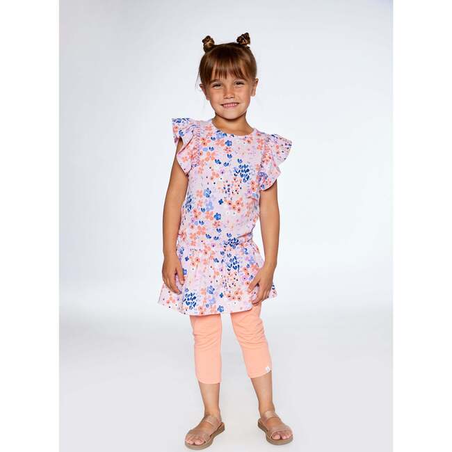 Organic Cotton Capri Legging, Salmon Orange - Leggings - 2
