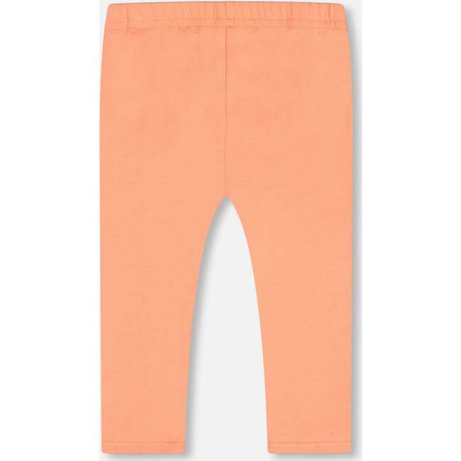 Organic Cotton Capri Legging, Salmon Orange - Leggings - 3