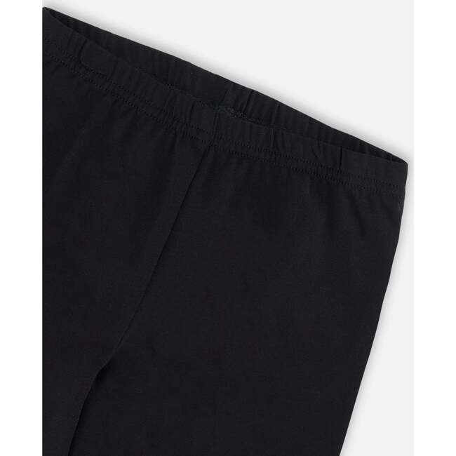 Organic Cotton Capri Legging, Black - Leggings - 4