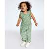 Muslin Overall, Green Jasmine Flower Print - Rompers - 2