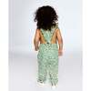 Muslin Overall, Green Jasmine Flower Print - Rompers - 3