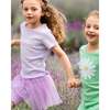Crinkle Jersey Top, Vichy Lilac - T-Shirts - 2