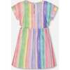 French Terry Dress, Rainbow Stripe - Dresses - 3