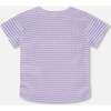 Crinkle Jersey Top, Vichy Lilac - T-Shirts - 3