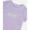 Crinkle Jersey Top, Vichy Lilac - T-Shirts - 4