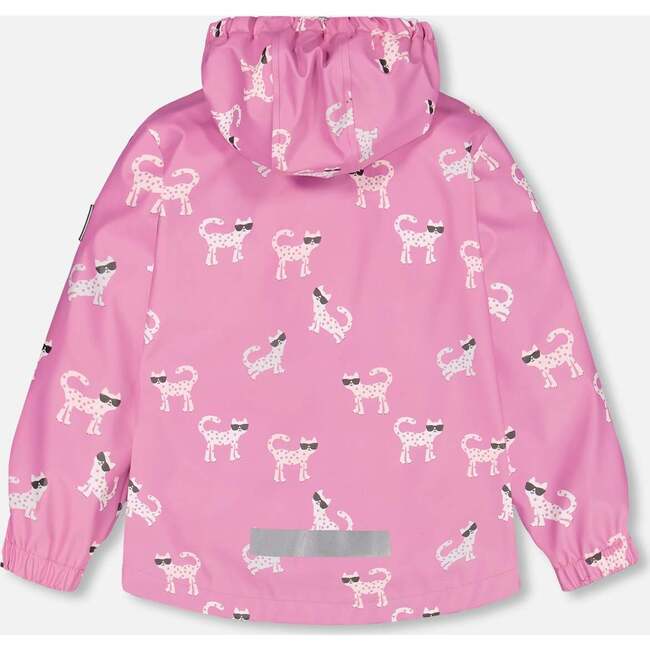 Changing Color Rain Set, Pink Printed Sunglasses Cats - Raincoats - 4