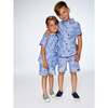 Chambray Short, Blue Printed Beach - Shorts - 3