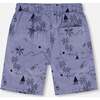 Chambray Short, Blue Printed Beach - Shorts - 4