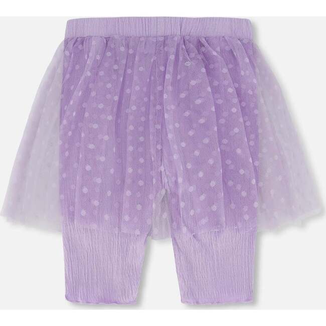 Biker Short With Mesh Skirt, Lilac - Shorts - 2